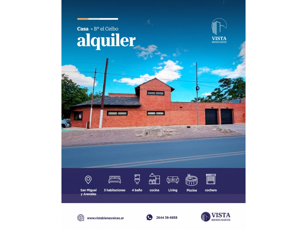 CASA EN ALQUILER BARRIO EL CEIBO - 1