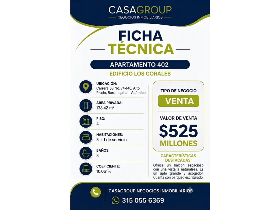 Venta Apartamento Edificio Corales Alto Prado — foto 2