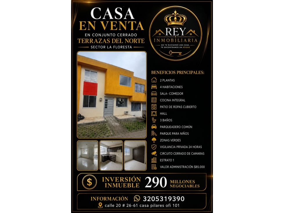 EL HOGAR QUE SIEMPRE HAS SOÑADO! Casa en venta Conjunto Cerrado