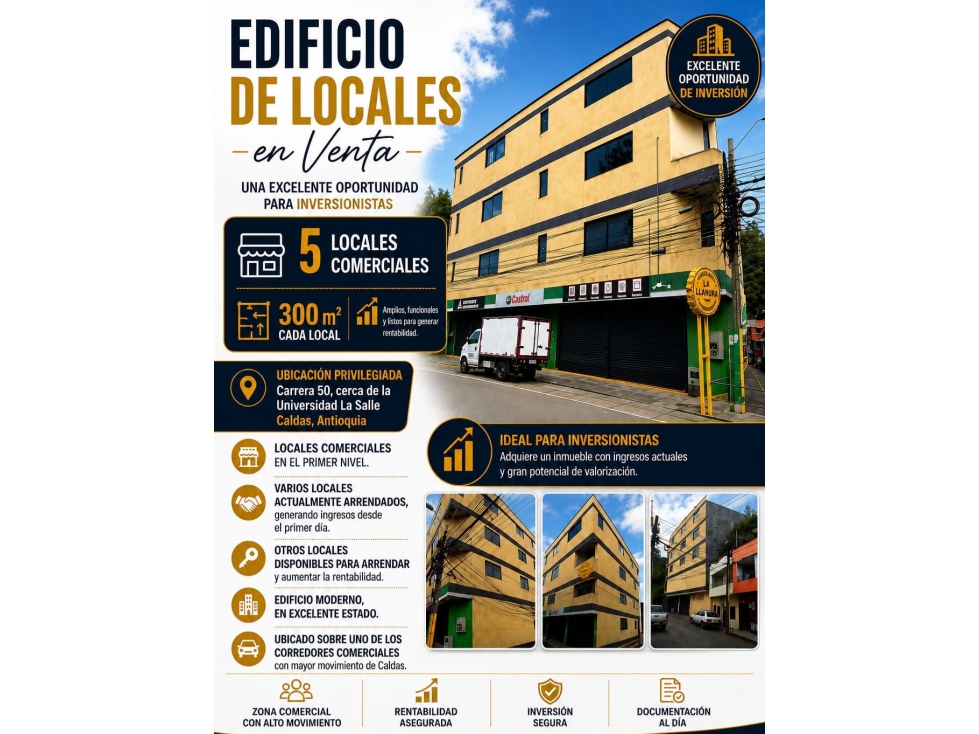 Venta Edificio de Locales en Caldas_Ant - 1