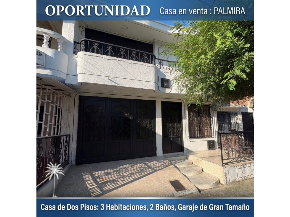 Casa en venta de dos pisos en Palmira