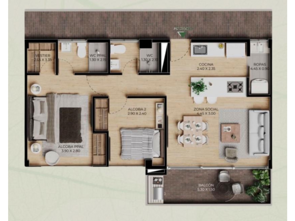 CESION DE DERECHOS APARTAMENTO FULL ACABADOS CERCA AL CLUB LA MACARENA — foto 3