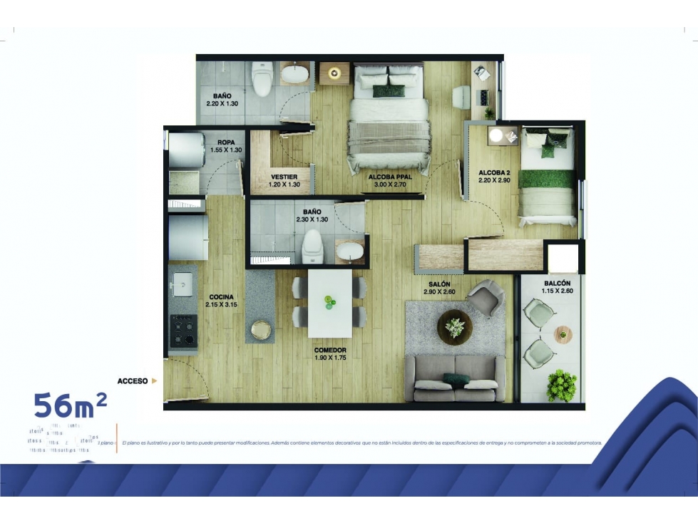 TERMINALO A TU GUSTO APARTAMENTO EN OBRA GRIS EL RETIRO - 3