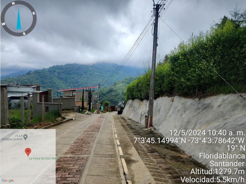 LOTE EN VENTA FLORIDABLANCA GUADALQUIVIR - EXCELENTE VISTA - 4