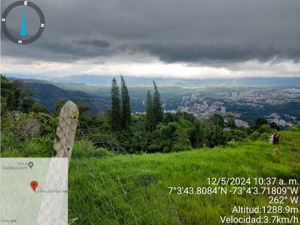 LOTE EN VENTA FLORIDABLANCA GUADALQUIVIR - EXCELENTE VISTA - 5