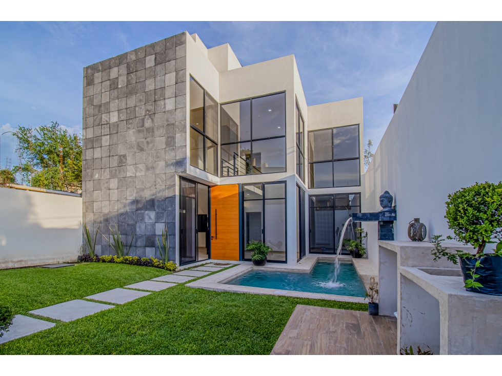 Estrena Casa Estilo Tulum Con toques Modernos , En Privada Con Alberca