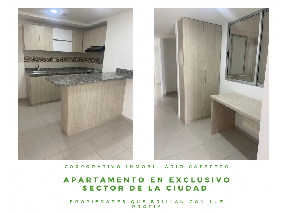 APARTAMENTO DE 3 HABITACIONES EN EL NORTE DE ARMENIA 41-162