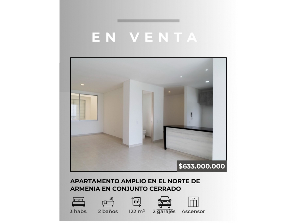 apartamento en venta norte de armenia