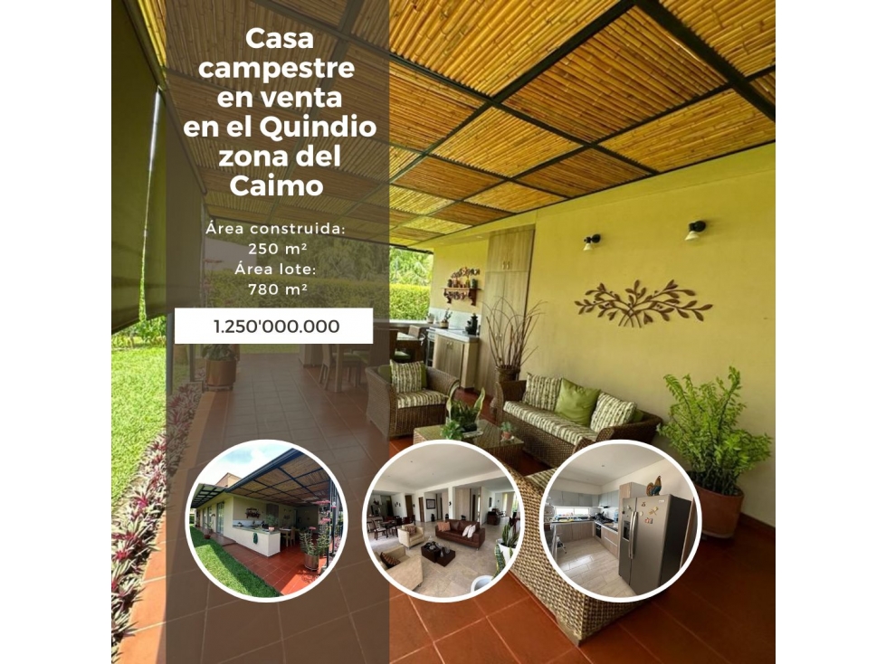 Casa campestre en venta zona del Caimo