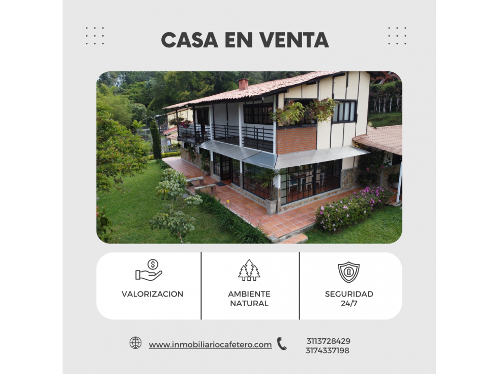 CASA CAMPESTRE EN CONDOMINIO EN CIRCASIA 3722