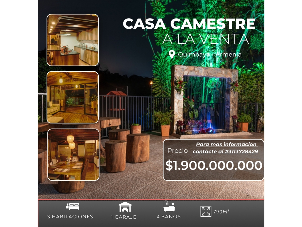 Casa Campestre en venta en Circasia