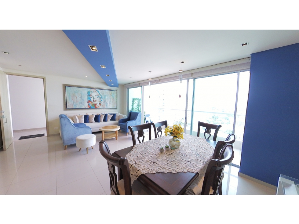 Apartamento hermosa vista Bahía de Cartagena manga piscina gym vista