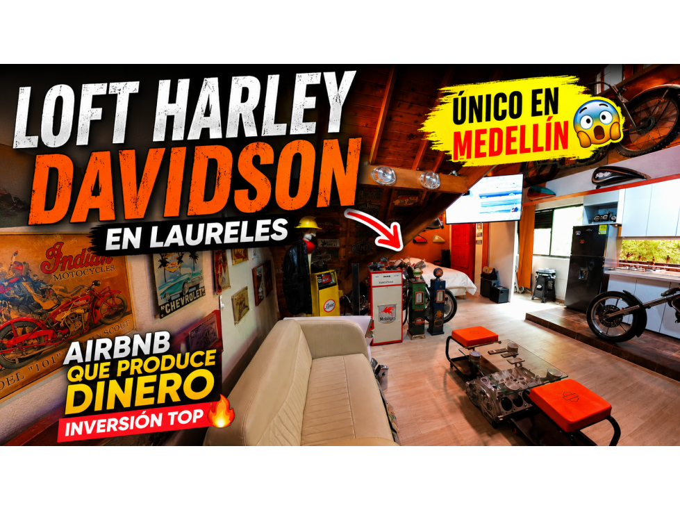 ApartaLoft en Venta Amoblado Harley Laureles Renta Corta Airbnb