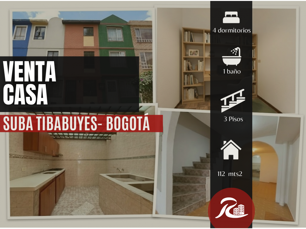 Venta Casa Suba Sabana de Tibabuyes | 3 Niveles | 4 Hab