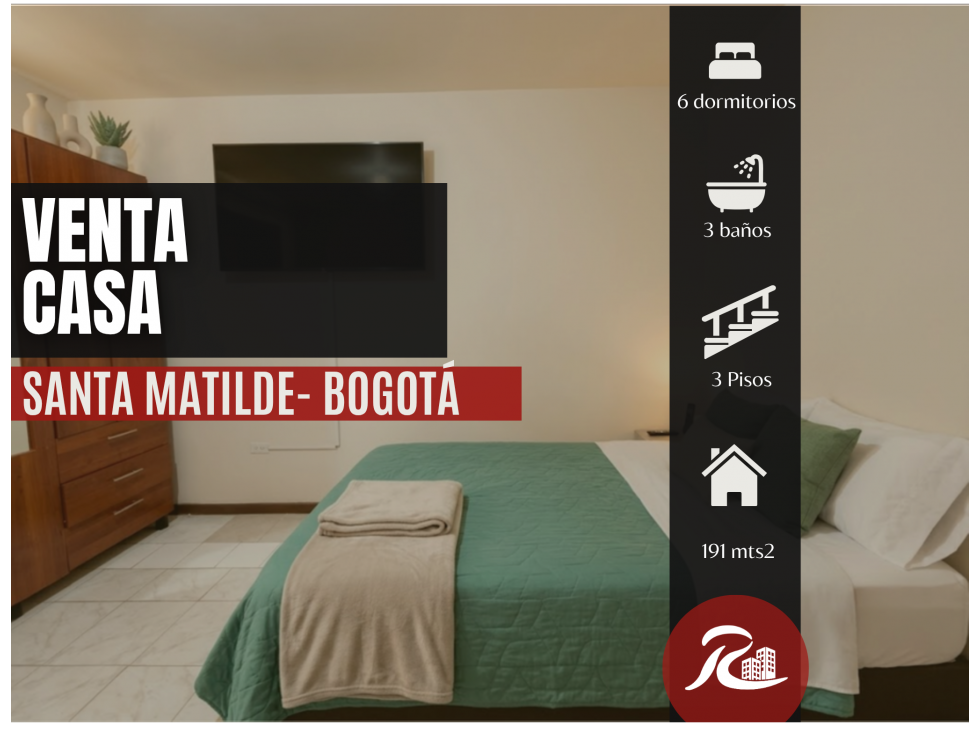Venta Casa | Santa Matilde | 6 Habitaciones | apto independiente.