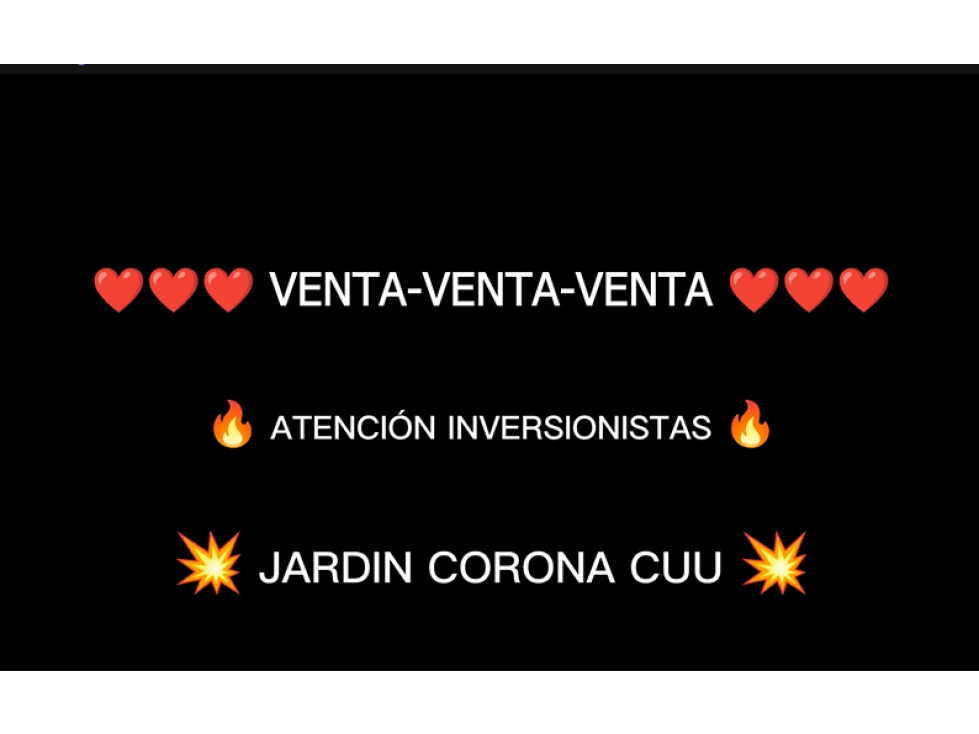 JARDIN CORONA CUU ... VENTA - VENTA - VENTA !!! - 1
