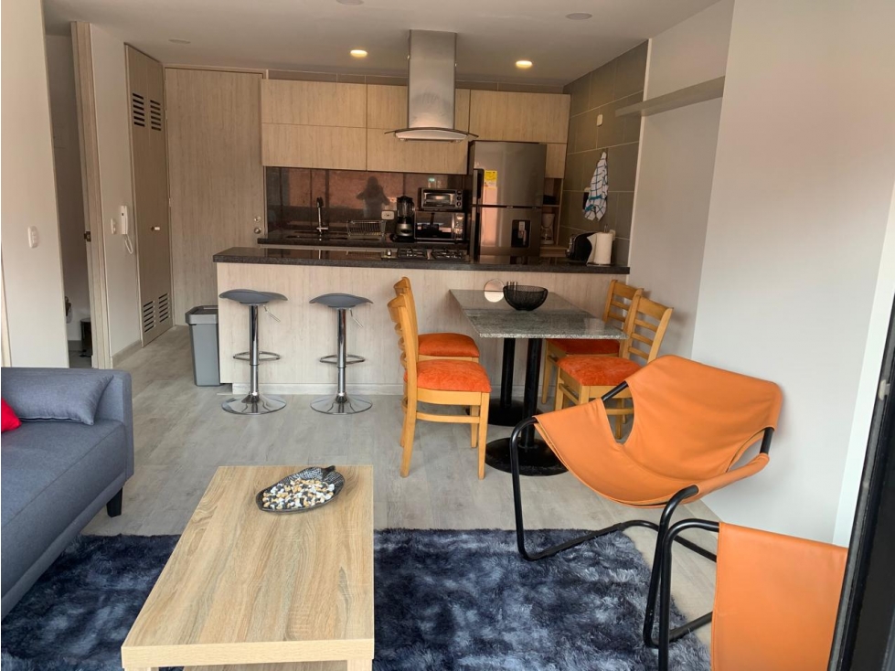 APARTAMENTO EN ARRIENDO SANTA BARBARA CENTRAL 50MT2, 1HAB, 2B, 1P