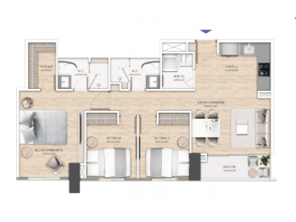 SE VENDE APARTAMENTO - CESION DE DERECHOS VITTRIO CIUDAD PELDAR — foto 6