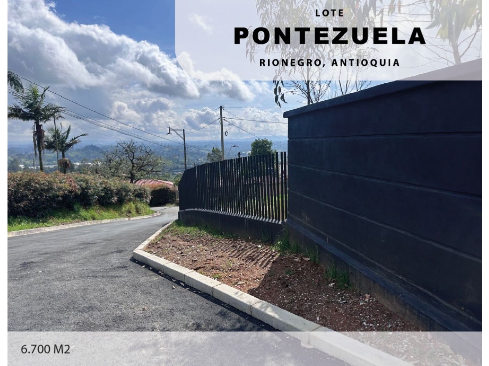 LOTE EN PONTEZUELAS RIONEGRO