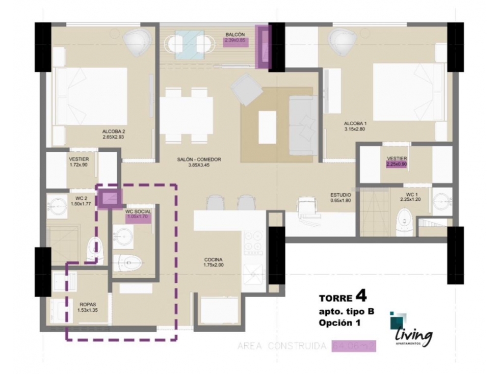 EN VENTA APARTAMENTO EN SABANETA - LIVING — foto 2