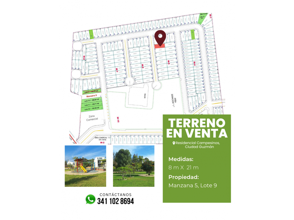 Residencial Campesinos Manzana 5, Lote 9 - 1