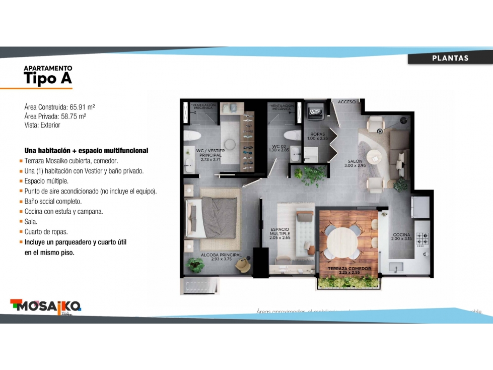 PROYECTO AV. 30 DE AGOSTO- MOSAIKO-VILLA CENTRAL — foto 6