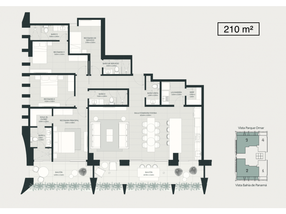 SE VENDE APARTAMENTO EN COCO DEL MAR A-19 CINCUENTENARIO 210M NUEVO — foto 3