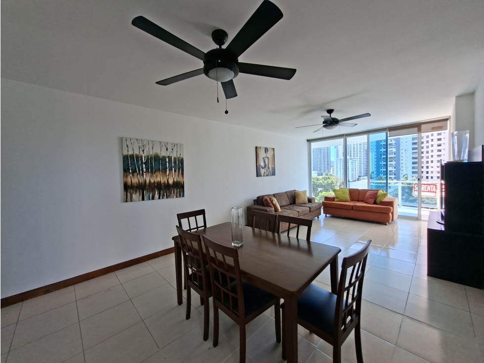 SE ALQUILA APARTAMENTO EL CANGREJO MONT ROYALE 130M AMOBLADO
