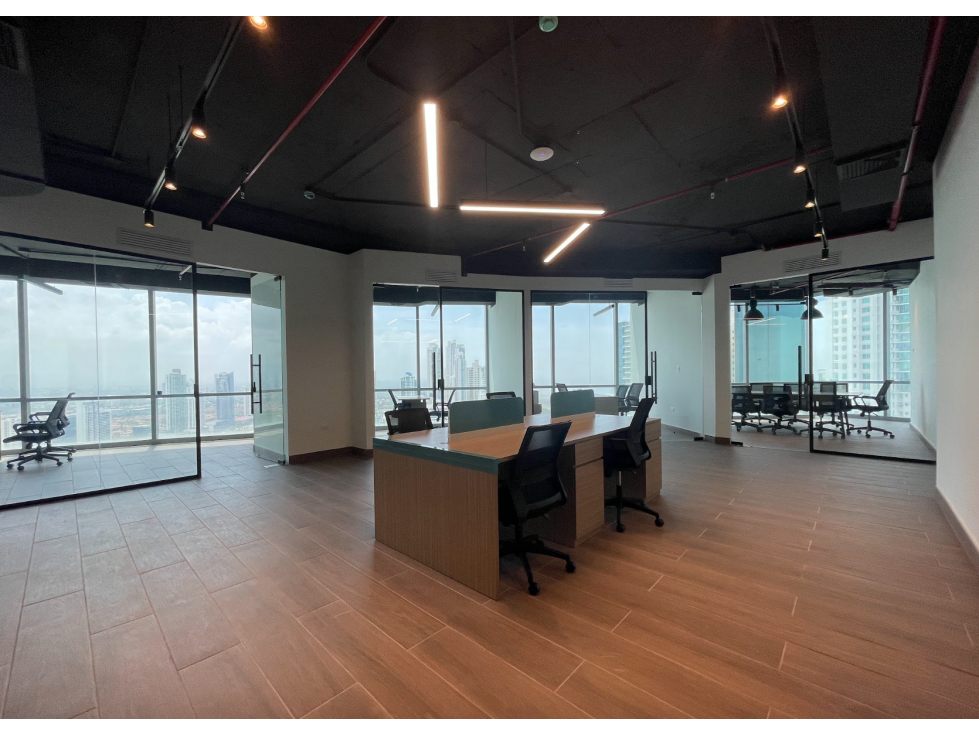 SE ALQUILA OFICINA FINANCIAL PARK EN COSTA DEL ESTE 154M AMOBLADA