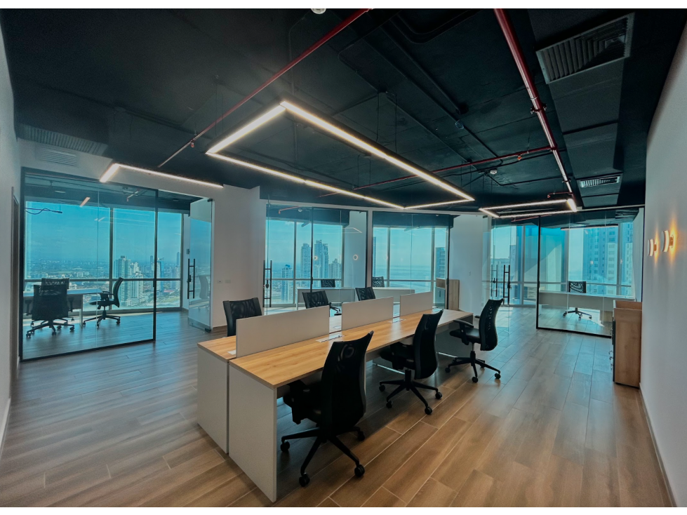 SE ALQUILA OFICINA FINANCIAL PARK EN COSTA DEL ESTE 154M AMOBLADA