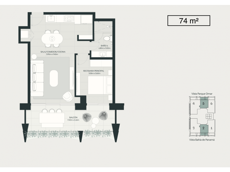 SE VENDE APARTAMENTO EN COCO DEL MAR A-19 CINCUENTENARIO 74M PROYECTO — foto 3