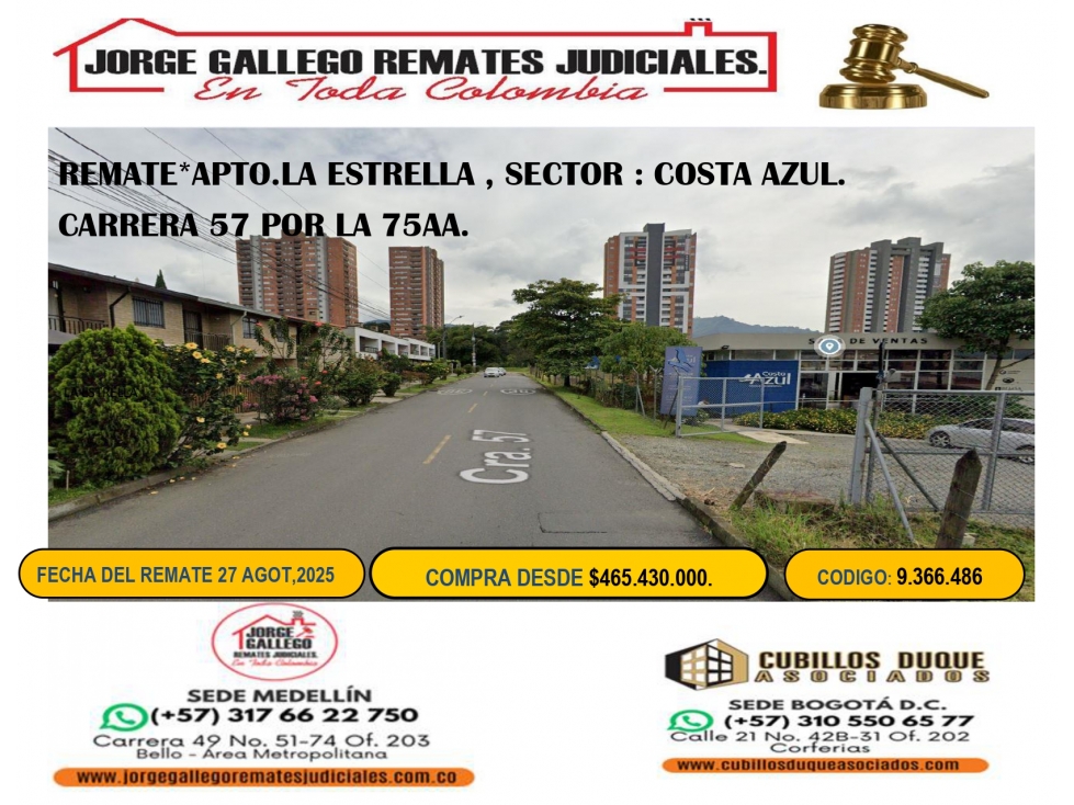 REMATE*APTO,LA ESTRELLA .SECTOR : SALA DE VENTAS COSTA AZUL.