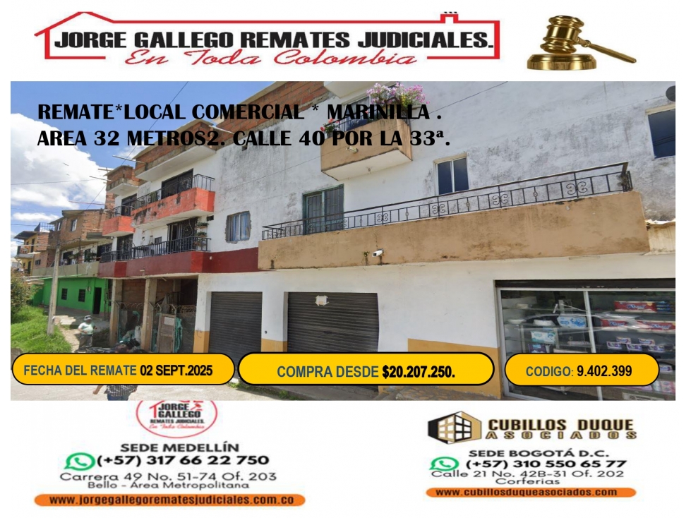 REMATE*LOCAL COMERCIAL* MARINILLA - 1