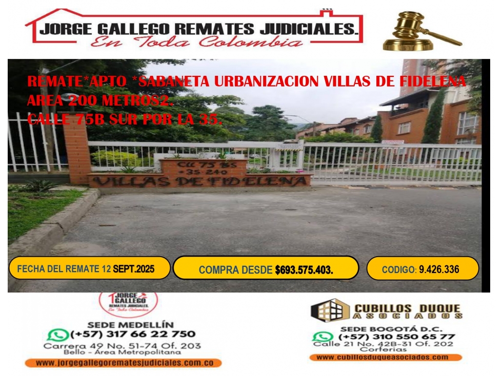 REMATE * CASA DE DOS NIVELES* SABANETAS VILLAS DE FIDELENA. — foto 2