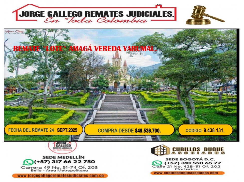 REMATE*LOTE * AMAGÁ VERDA YARUMAL. - 3