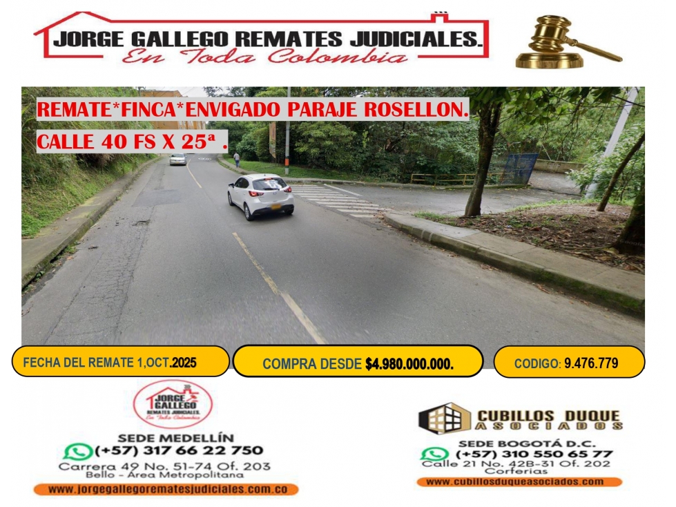 REMATE*FINCA * ENVIGADO PARAJE ROSELLON* SECTOR LA MINA. — foto 3