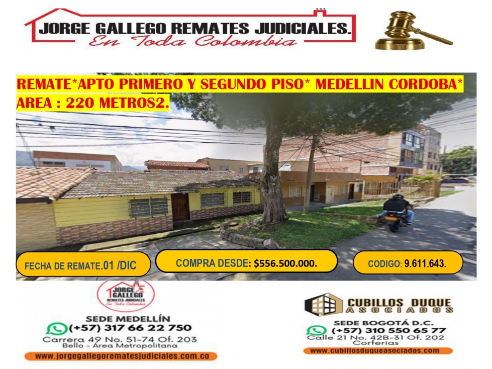 REMATE *CASA PRIMER Y SEGUNDO PISO* MEDELLIN BARRIO CORDOBA. — foto 3