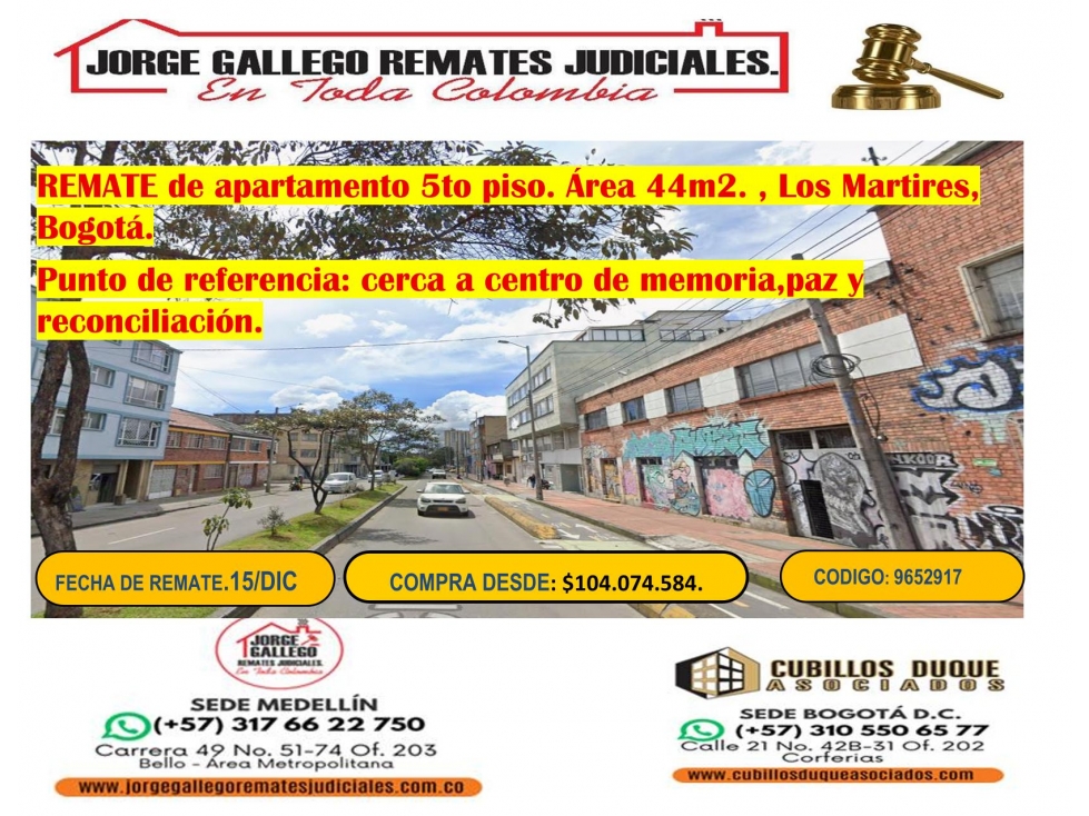 REMATE DE APARTAMENTO