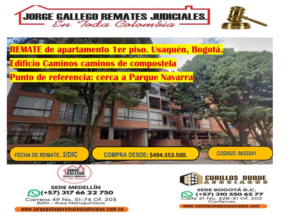 REMATE DE APARTAMENTO