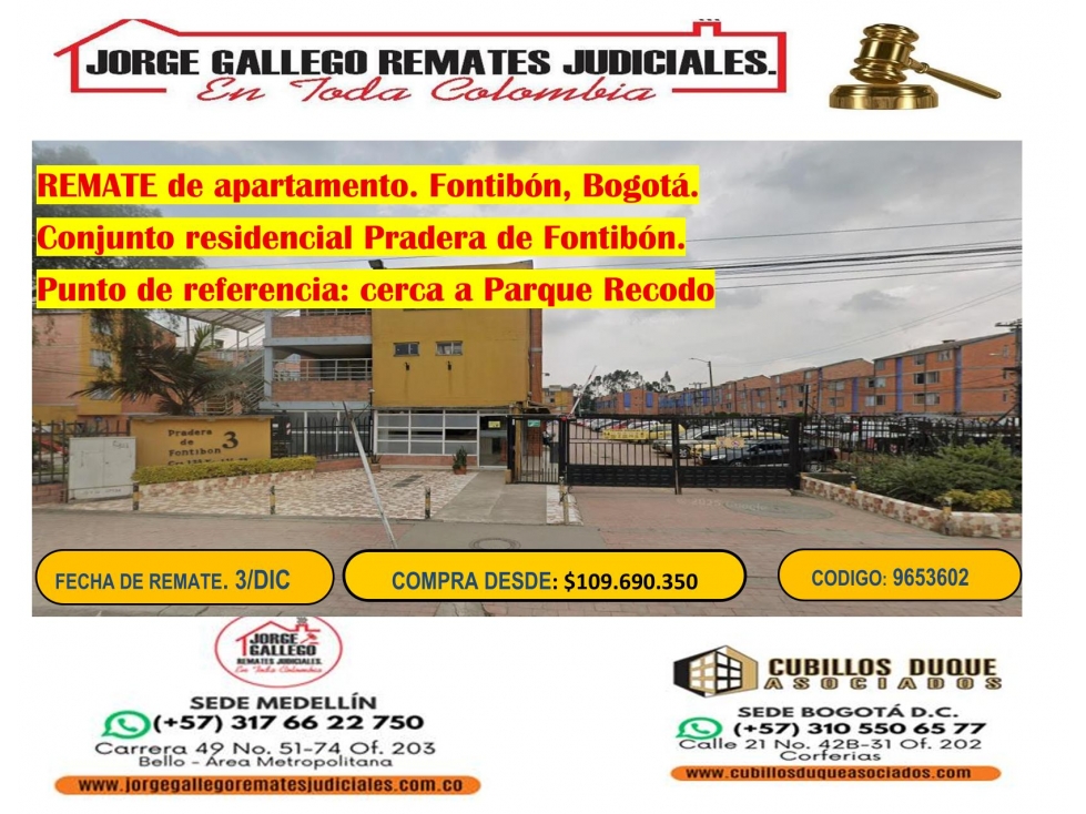 REMATE DE APARTAMENTO