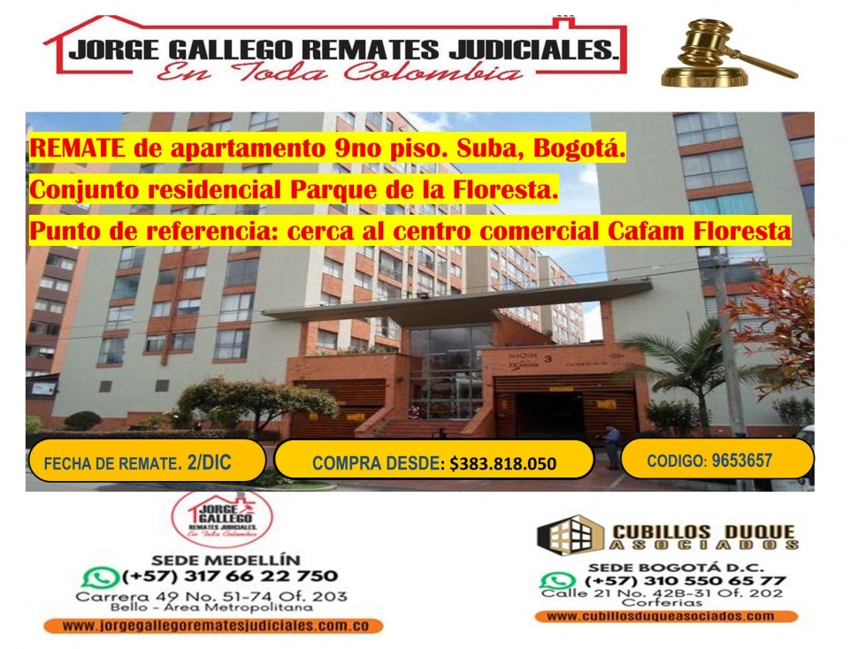 REMATE DE APARTAMENTO