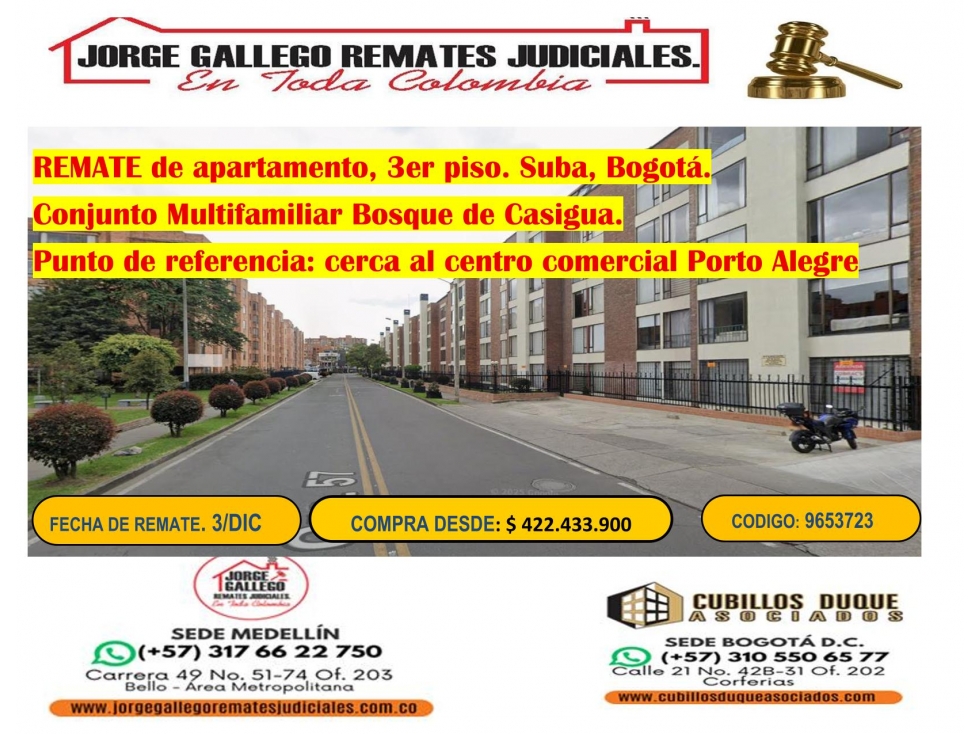 REMATE DE APARTAMENTO