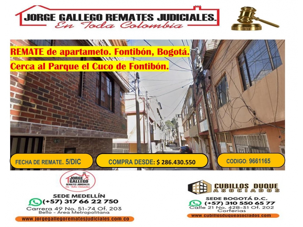 REMATE DE APARTAMENTO