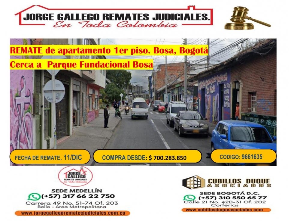 REMATE DE APARTAMENTO