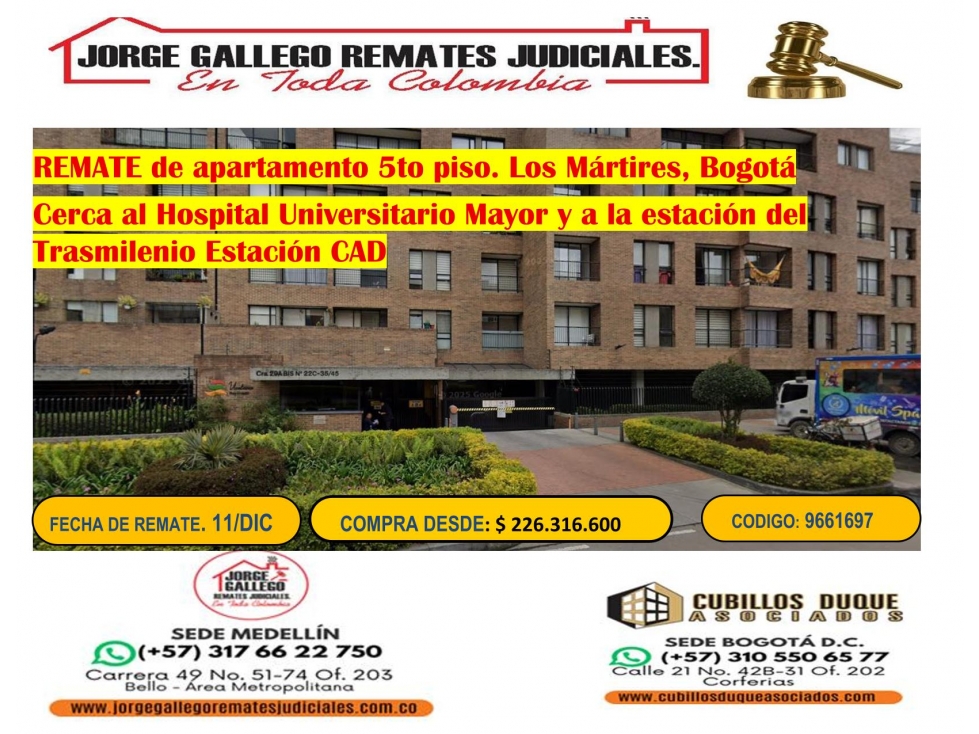 REMATE DE APARTAMENTO