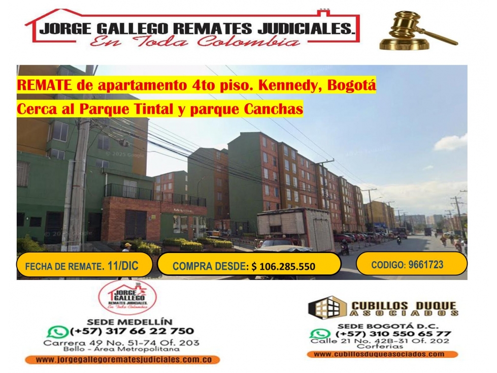 REMATE DE APARTAMENTO
