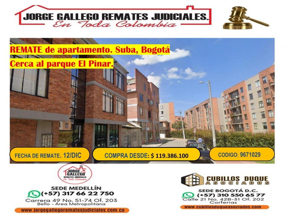 REMATE DE APARTAMENTO