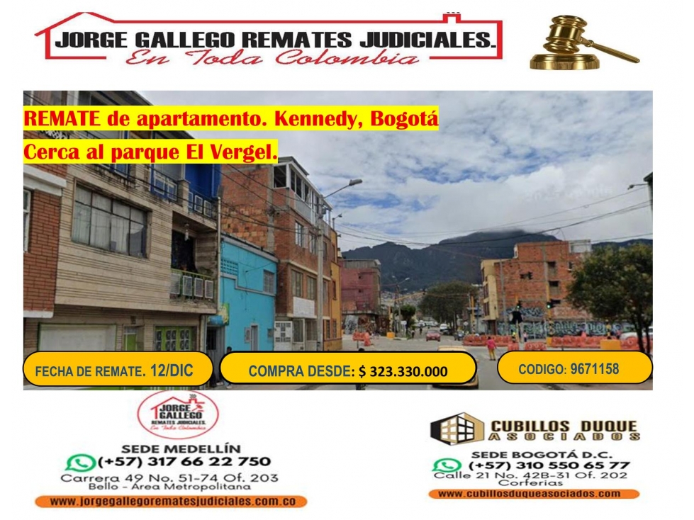 REMATE DE APARTAMENTO