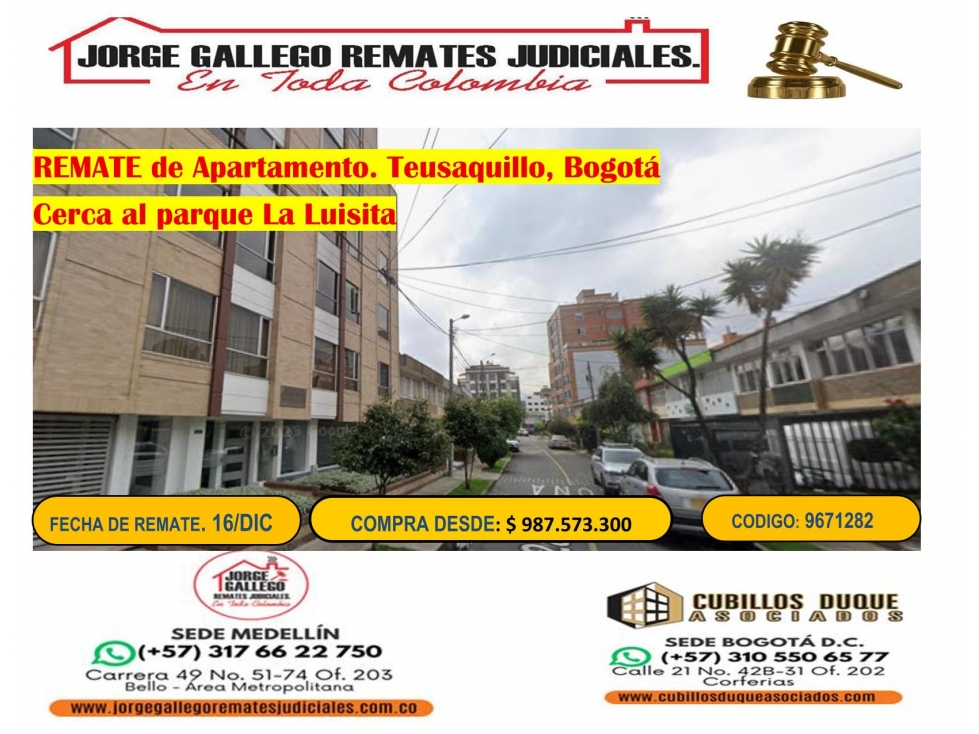 REMATE DE APARTAMENTO