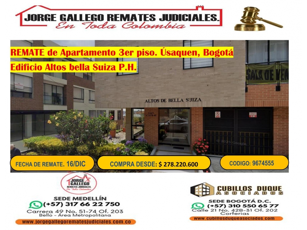 REMATE DE APARTAMENTO